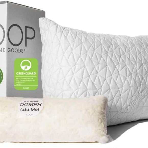 Coop Home Goods Original Loft Pillow Queen Size Bed Pillow - Memory Foam Filling - Picture 1 of 5